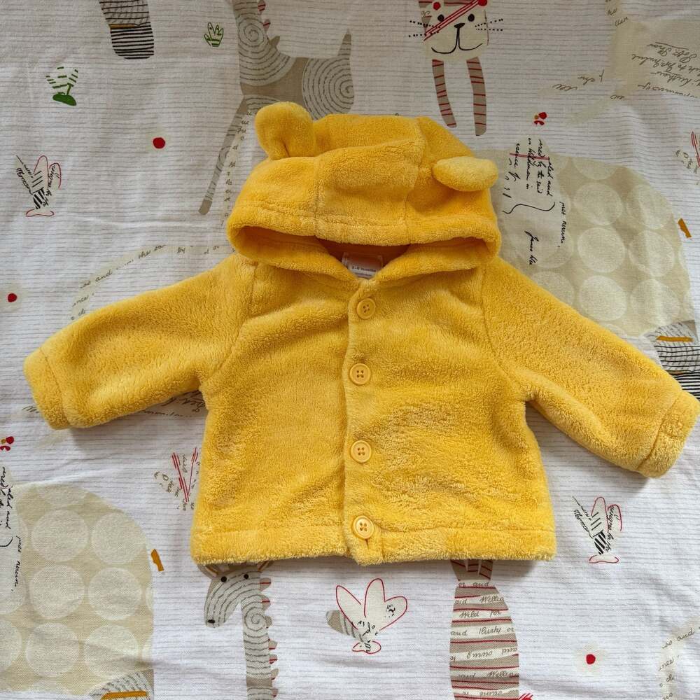 Gymboree Baby Yellow Hooded Fleece Jacket with Ear Details